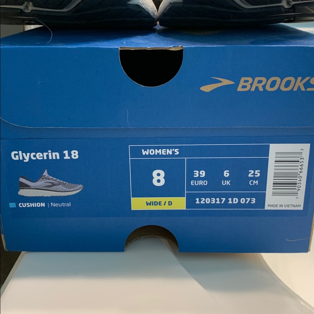 Brooks Glycerin 18 Sky Blue Athletic Sneakers size 8 wide - Picture 4 of 10